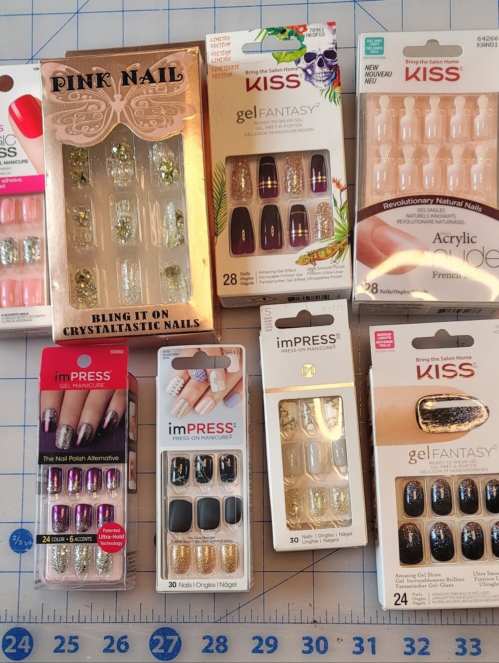 16 Boxes Unused Press on Nails